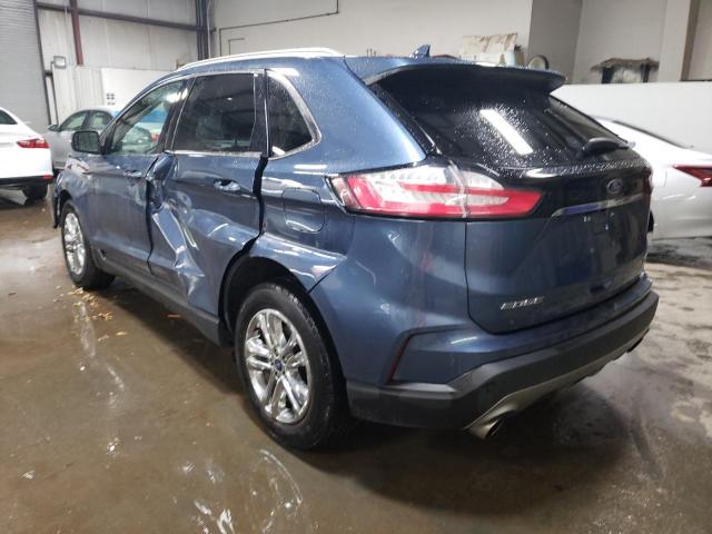 2FMPK4J97KBC34498 - 2019 FORD EDGE SEL BLUE photo 2