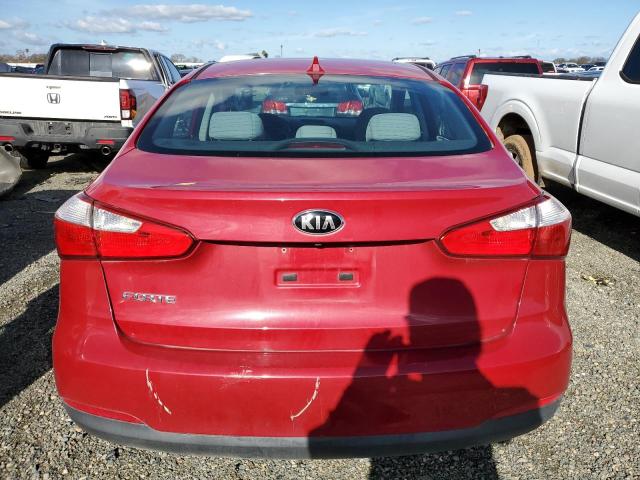 KNAFX4A62G5462750 - 2016 KIA FORTE LX RED photo 6