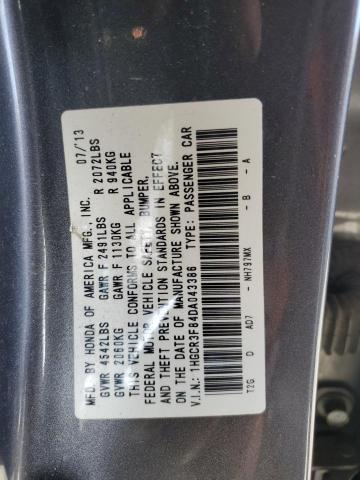 1HGCR3F84DA043386 - 2013 HONDA ACCORD EXL GRAY photo 13