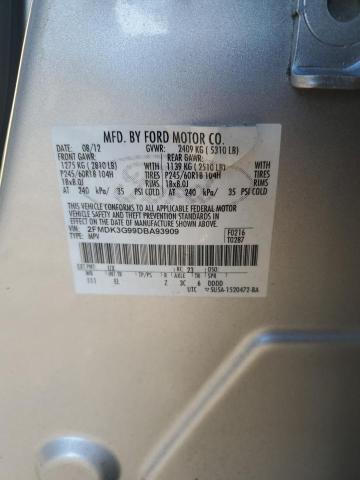 2FMDK3G99DBA93909 - 2013 FORD EDGE SE SILVER photo 13