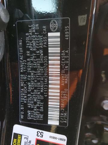 4T1T31AK2RU070305 - 2024 TOYOTA CAMRY SE NIGHT SHADE BLACK photo 12