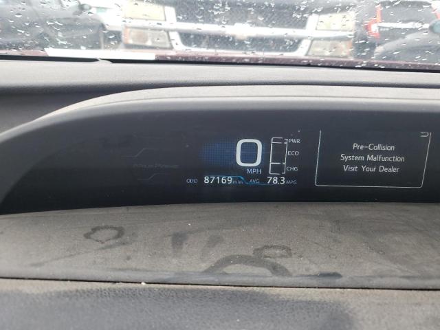 JTDKARFP7H3062083 - 2017 TOYOTA PRIUS PRIM ბურგუნდია ფოტო 9