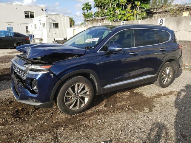 5NMS53AD8KH084665 - 2019 HYUNDAI SANTA FE LIMITED BLUE photo 1