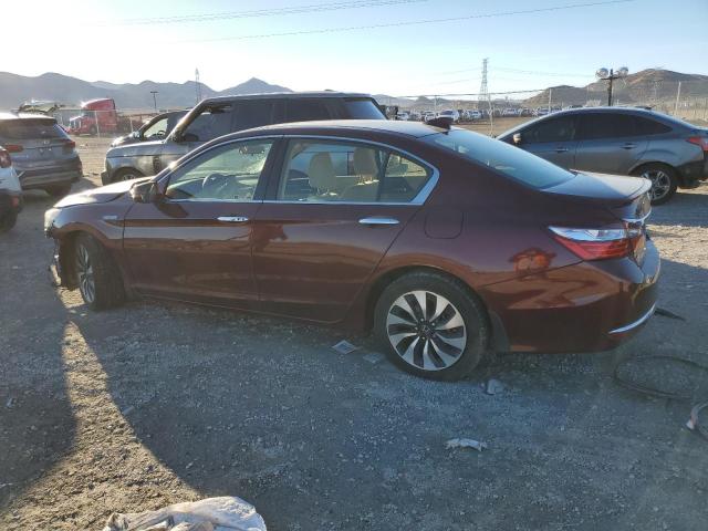 JHMCR6F33HC016841 - 2017 HONDA ACCORD HYBRID BURGUNDY photo 2