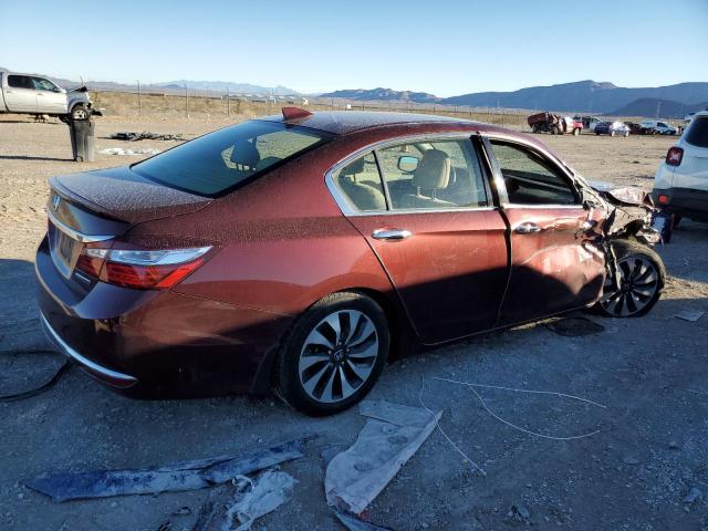 JHMCR6F33HC016841 - 2017 HONDA ACCORD HYBRID BURGUNDY photo 3