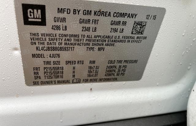 KL4CJBSB8GB593717 - 2016 BUICK ENCORE CONVENIENCE 白色 照片 10