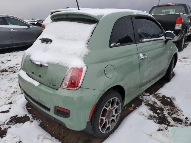 3C3CFFBR5DT688763 - 2013 FIAT 500 SPORT GREEN photo 3