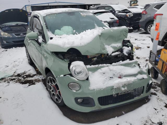 3C3CFFBR5DT688763 - 2013 FIAT 500 SPORT GREEN photo 4