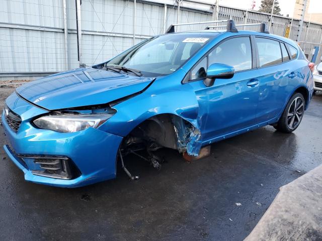 4S3GTAJ65L1722433 - 2020 SUBARU IMPREZA SPORT BLUE photo 1