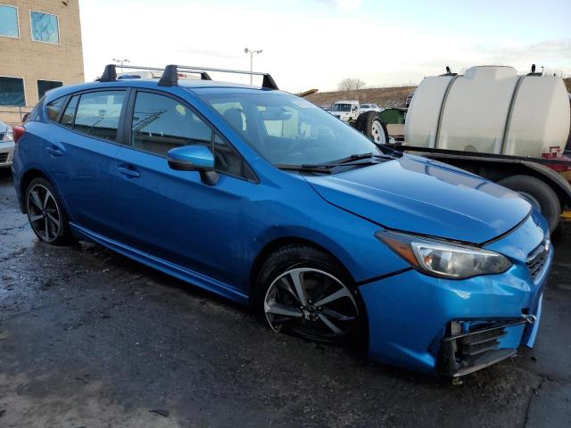 4S3GTAJ65L1722433 - 2020 SUBARU IMPREZA SPORT BLUE photo 4