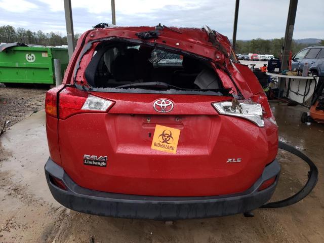 2T3WFREVXFW166130 - 2015 TOYOTA RAV4 XLE RED photo 6