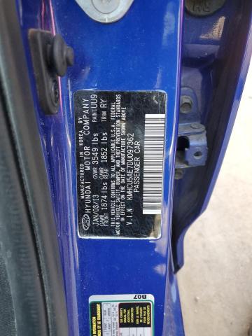 KMHCU5AE7DU097362 - 2013 HYUNDAI ACCENT GLS BLUE photo 13