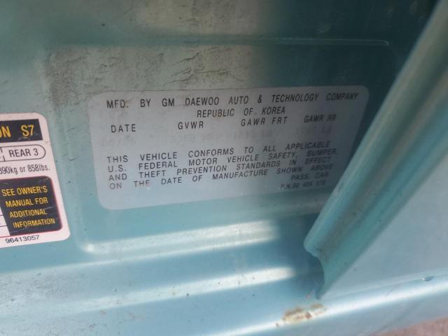 KL1TD52685B479075 - 2005 CHEVROLET AVEO BASE Yaşıl foto 12