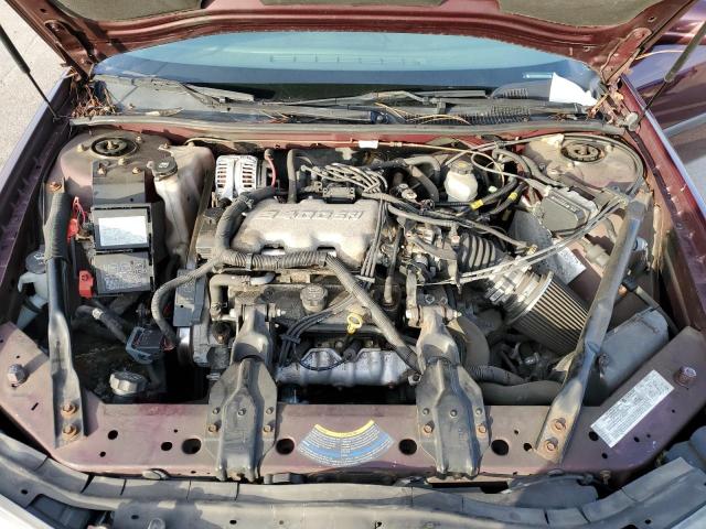 2G1WF52E449183194 - 2004 CHEVROLET IMPALA MAROON photo 11