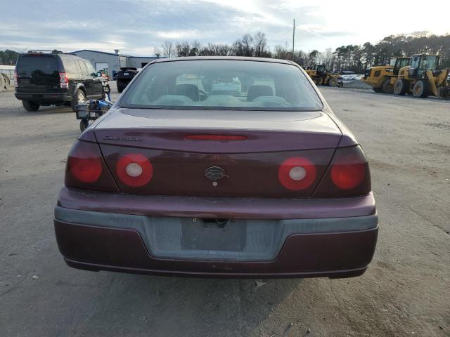 2G1WF52E449183194 - 2004 CHEVROLET IMPALA MAROON photo 6