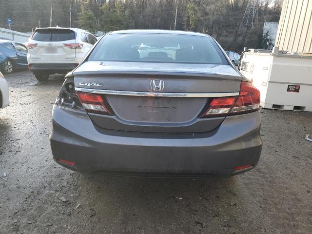 19XFB2F55FE102266 - 2015 HONDA CIVIC LX GRAY photo 6