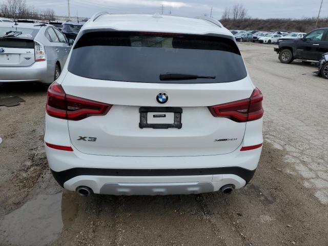 5UXTY5C04M9E77158 - 2021 BMW X3 XDRIVE30I WHITE photo 6