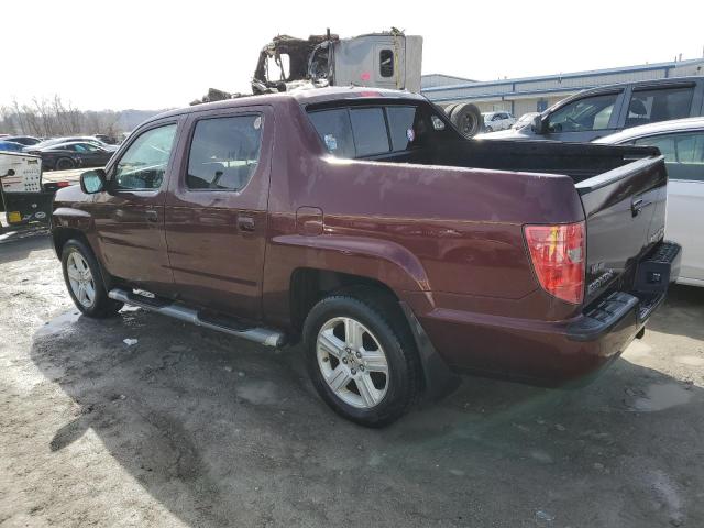 5FPYK165X9B101820 - 2009 HONDA RIDGELINE RTL MAROON photo 2