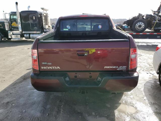 5FPYK165X9B101820 - 2009 HONDA RIDGELINE RTL MAROON photo 6