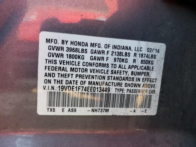 19VDE1F74EE013449 - 2014 ACURA ILX 20 TECH GRAY photo 12