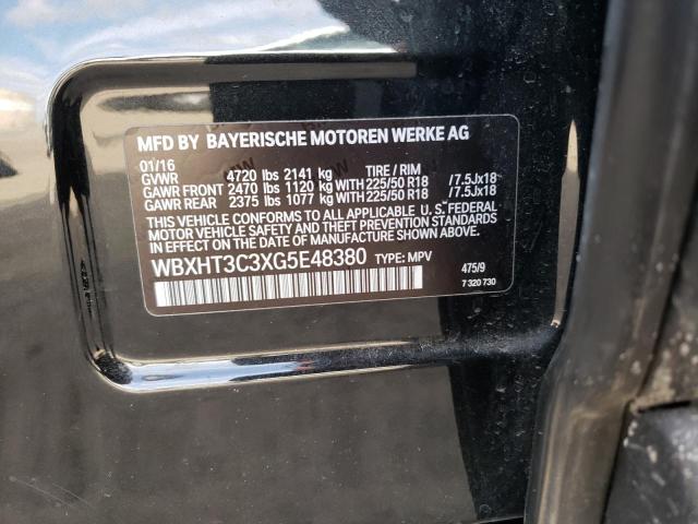 WBXHT3C3XG5E48380 - 2016 BMW X1 XDRIVE28I BLACK photo 13