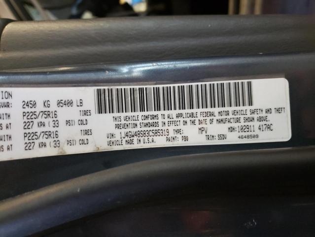 1J4GW48S83C585319 - 2003 JEEP GRAND CHER LAREDO 石墨色 照片 13