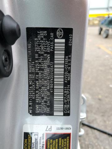 4T1BD1FK2EU135472 - 2014 TOYOTA CAMRY HYBRID SILVER photo 12