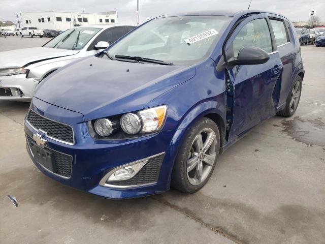 1G1JH6SB9E4102369 - 2014 CHEVROLET SONIC RS BLUE photo 2