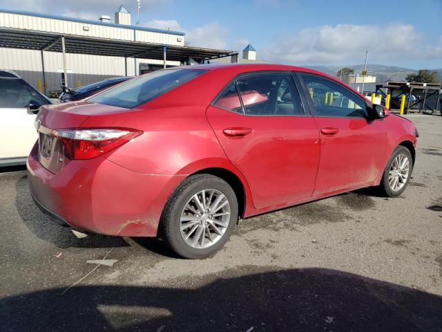 2T1BURHE2FC387778 - 2015 TOYOTA COROLLA L RED photo 3