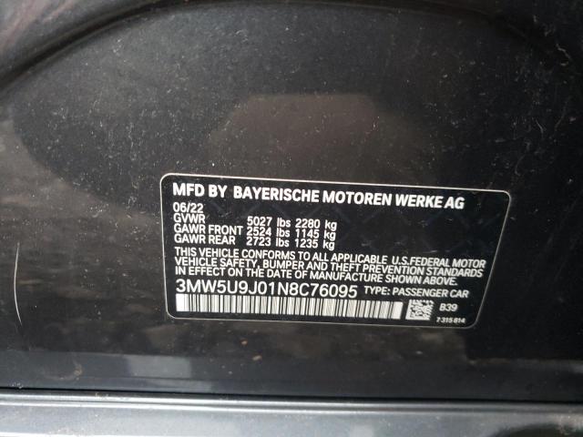 3MW5U9J01N8C76095 - 2022 BMW M340XI GRAY photo 12