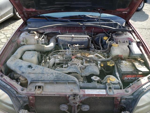 4S3BH675X37605824 - 2003 SUBARU LEGACY OUTBACK AWP 勃艮第红 照片 11