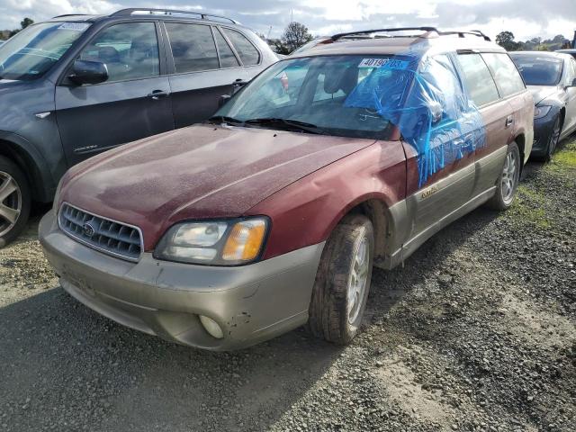 4S3BH675X37605824 - 2003 SUBARU LEGACY OUTBACK AWP 勃艮第红 照片 4