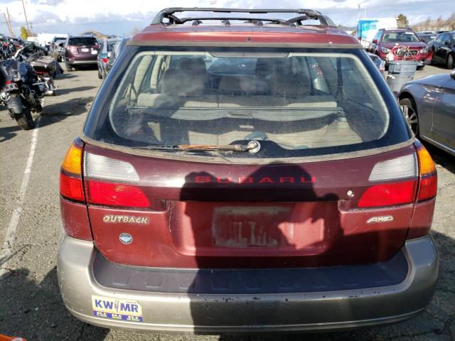 4S3BH675X37605824 - 2003 SUBARU LEGACY OUTBACK AWP 勃艮第红 照片 6