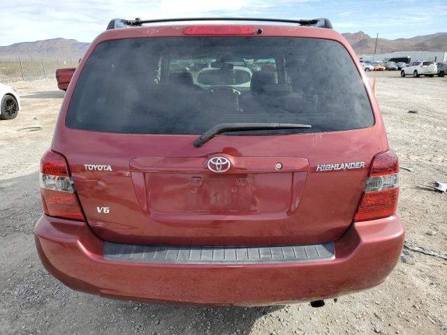 JTEDP21A160119597 - 2006 TOYOTA HIGHLANDER LIMITED RED photo 6