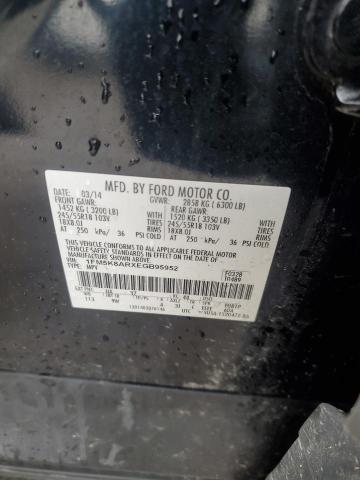 1FM5K8ARXEGB95952 - 2014 FORD EXPLORER POLICE INTERCEPTOR Schwarz Foto 13