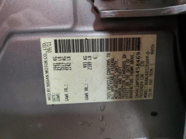 1N4AL2AP5CN458469 - 2012 NISSAN ALTIMA BASE SILVER photo 12