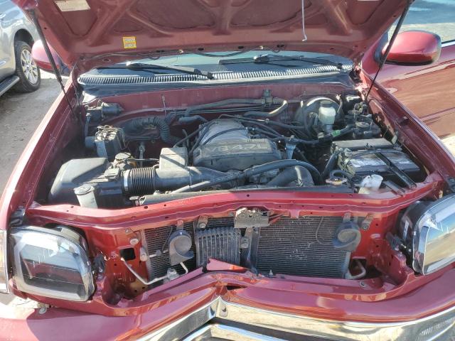 5TBRT34172S302543 - 2002 TOYOTA TUNDRA ACCESS CAB წითელი ფოტო 11