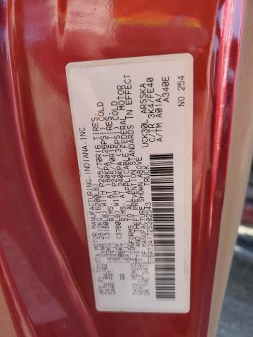5TBRT34172S302543 - 2002 TOYOTA TUNDRA ACCESS CAB წითელი ფოტო 12