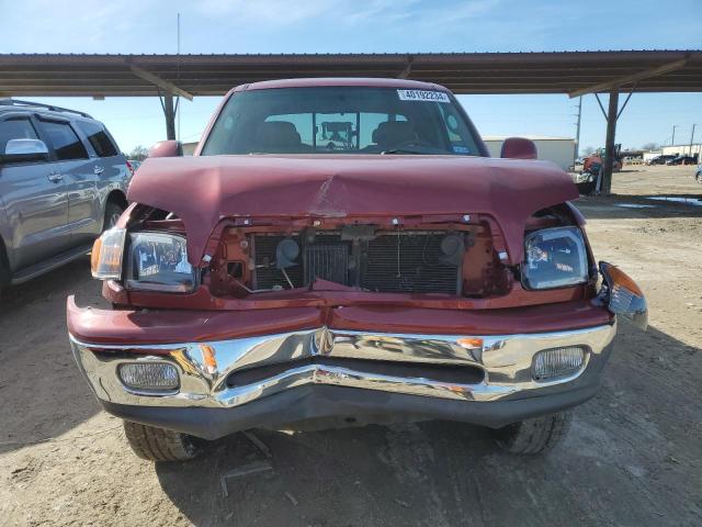 5TBRT34172S302543 - 2002 TOYOTA TUNDRA ACCESS CAB წითელი ფოტო 5