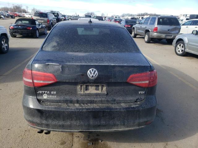 3VWLA7AJ6FM343408 - 2015 VOLKSWAGEN JETTA TDI BLACK photo 6