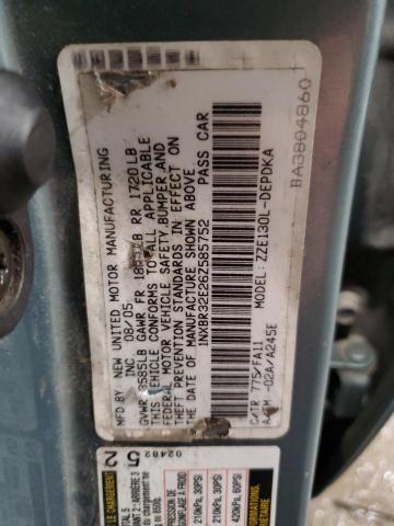 1NXBR32E26Z585752 - 2006 TOYOTA COROLLA CE SILVER photo 12