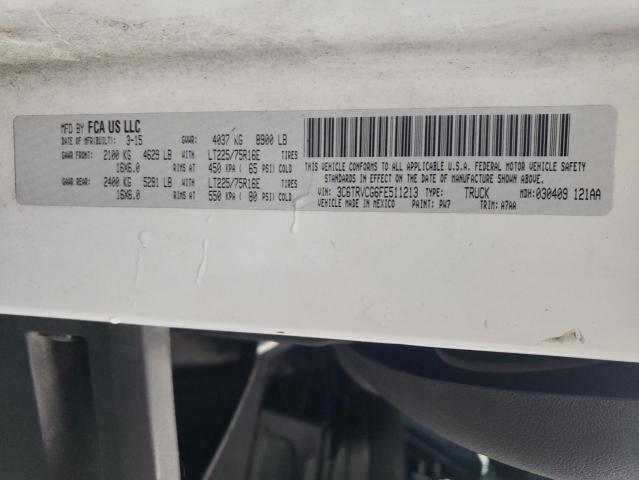 3C6TRVCG6FE511213 - 2015 RAM PROMASTER 2500 HIGH Ақ фото 13