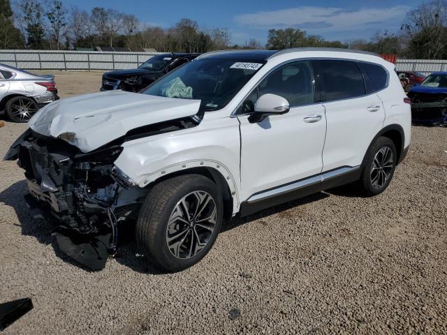 5NMS5CAA9KH052927 - 2019 HYUNDAI SANTA FE LIMITED WHITE photo 1