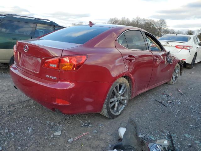 JTHBK262985065319 - 2008 LEXUS IS 250 RED photo 3