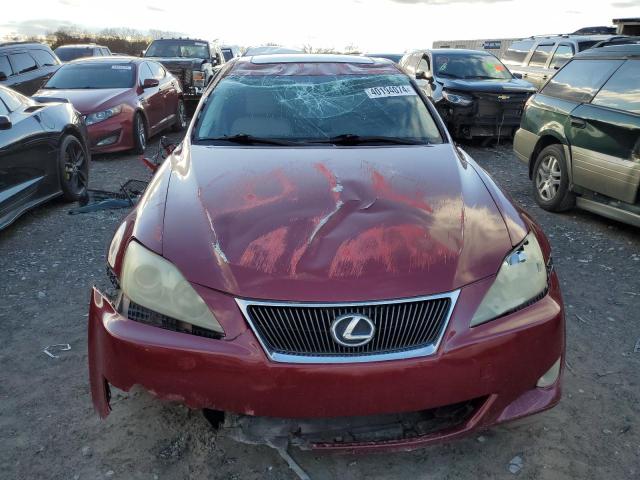 JTHBK262985065319 - 2008 LEXUS IS 250 RED photo 5