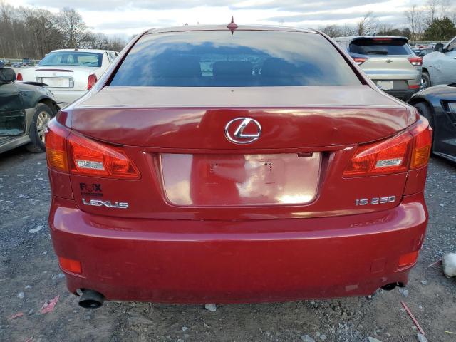 JTHBK262985065319 - 2008 LEXUS IS 250 RED photo 6