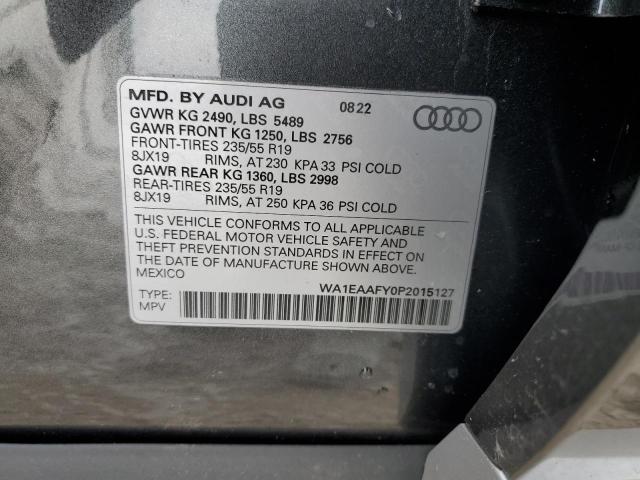 WA1EAAFY0P2015127 - 2023 AUDI Q5 PREMIUM PLUS 45 GRAY photo 13