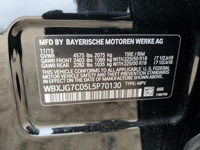WBXJG7C05L5P70130 - 2020 BMW X1 SDRIVE28I BLACK photo 13