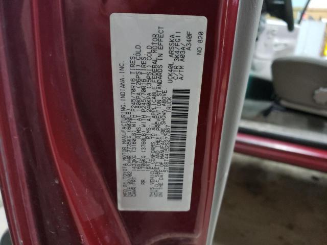 5TBBT44152S277987 - 2002 TOYOTA TUNDRA ACCESS CAB ბურგუნდია ფოტო 12