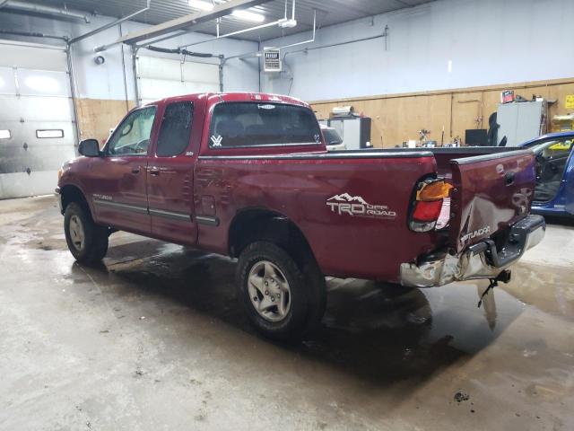 5TBBT44152S277987 - 2002 TOYOTA TUNDRA ACCESS CAB BURGUNDY photo 2